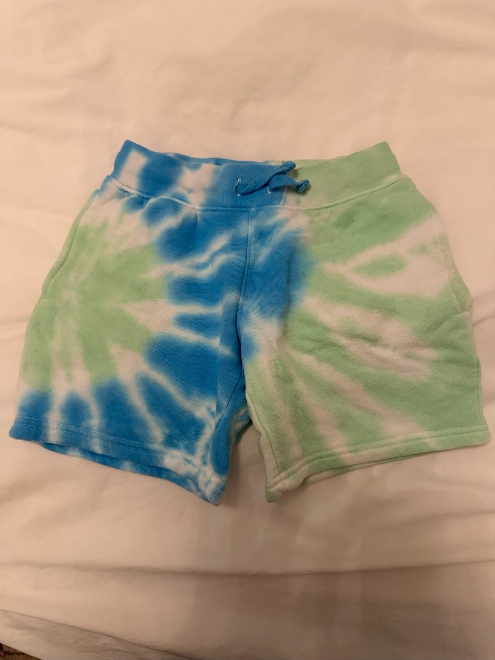 Cat & Jack Tie-Dye Blue and Green Cotton Shorts